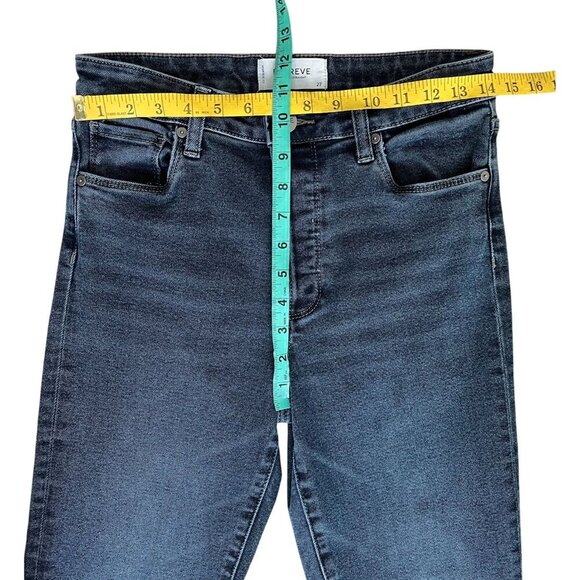 Evereve The Ever Straight High Rise Jeans Dark Wash Size 27 - Picture 9 of 11